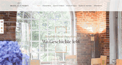 Desktop Screenshot of hotel-alte-werft.de