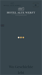 Mobile Screenshot of hotel-alte-werft.de